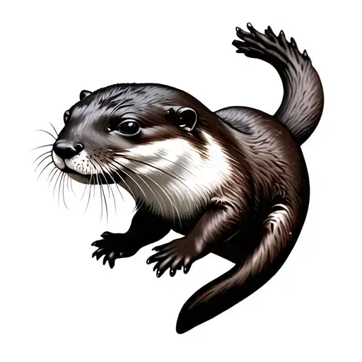 Otter tattoo design idea