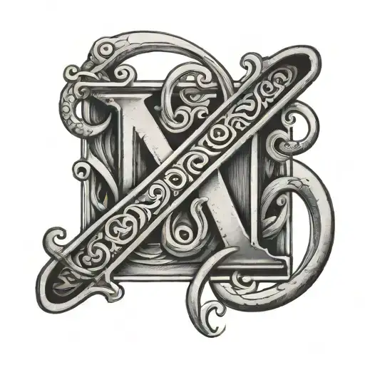 letter m infused with infinity heart not obvious tattoo design idea