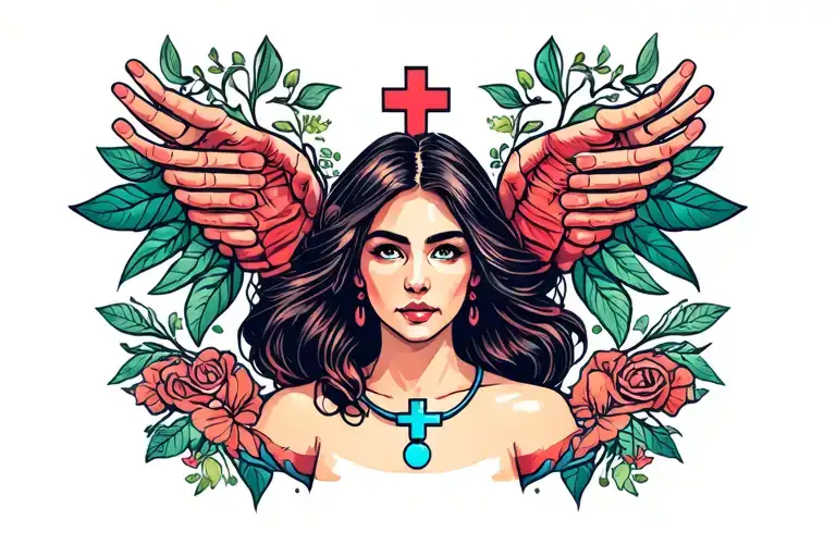 nurse symbolizing healing tattoo design idea