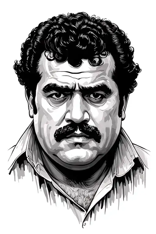 I want the tauste to have Pablo Escobar's face and that it is very big tattoo design idea