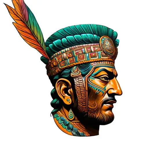 Mayan Copan God tattoo design idea