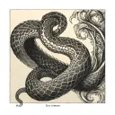 snake gemini sign tattoo design idea