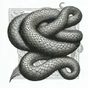 snake gemini sign tattoo design idea