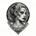 Vampiress tattoo design idea