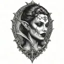 Vampiress tattoo design idea