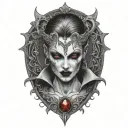 Vampiress tattoo design idea