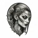 Vampiress tattoo design idea