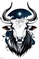 taurus constelation tattoo design idea