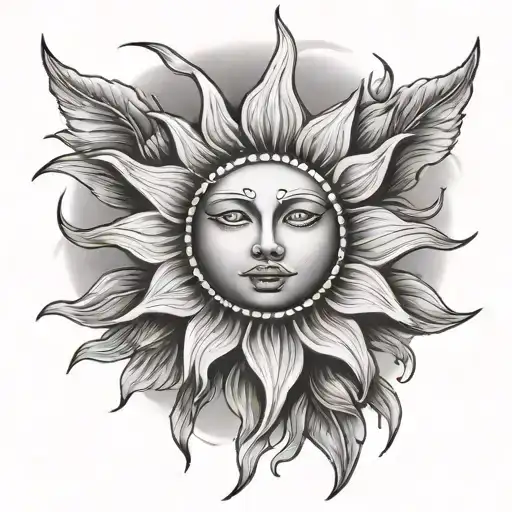 the sun will always be there waiting after the rain tattoo design idea