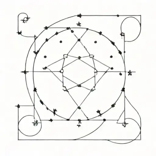 A minimalist design of the Leo constellation intertwined with the Regulus star, symbolizing your love for stargazing and astronomy tattoo design idea