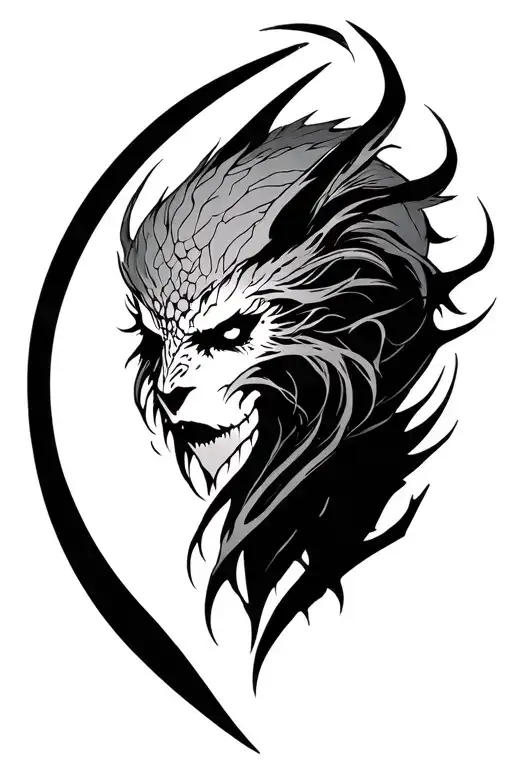 igris from solo leveling tattoo design idea