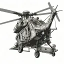 Black Hawk Helicopter tattoo design idea