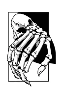 skeleton hand tattoo design idea