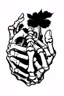 skeleton hand tattoo design idea
