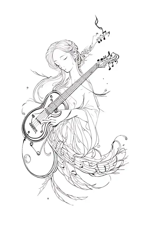 Cho Ku Rei tattoo design combining music elements tattoo design idea