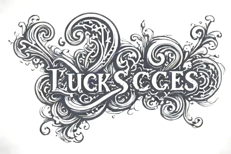 luck success love tattoo design idea