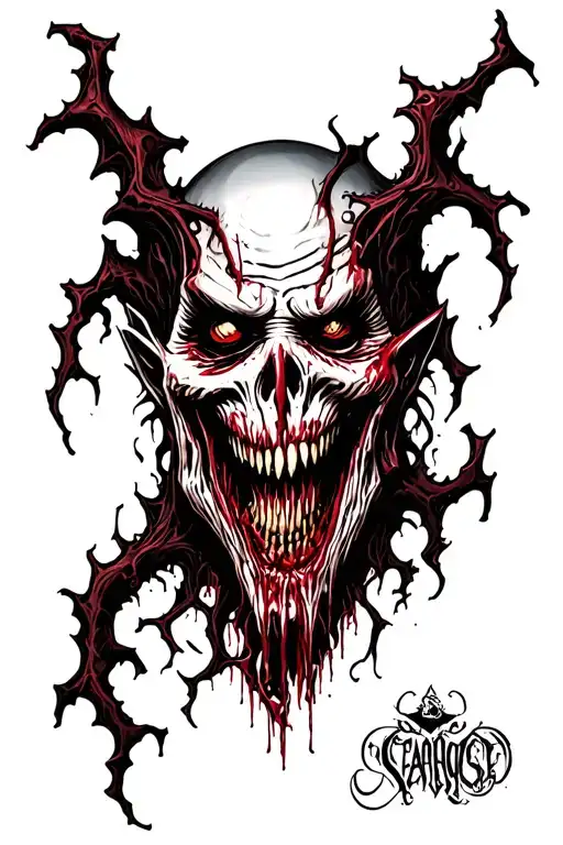 evil and dark tattoo design idea