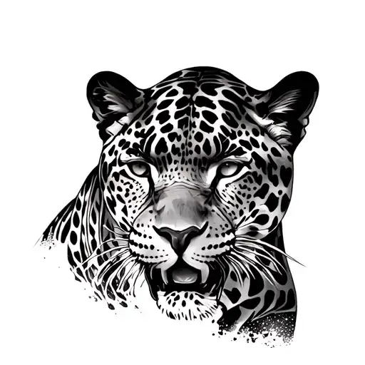 jaguar stalking prey tattoo design idea