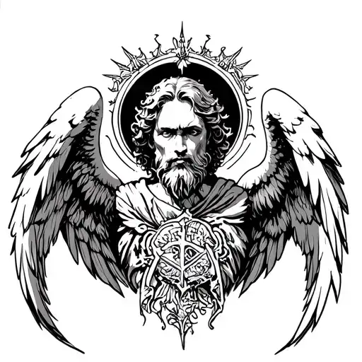 archangel uriel tattoo design idea