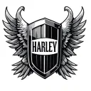 Harley Bar And Shield tattoo design idea