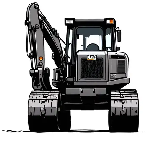 Bulldozer tattoo design idea