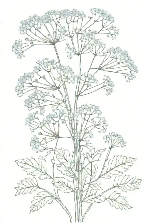 Cow Parsley tattoo design idea