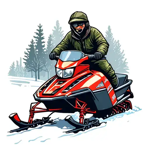 snowmobile tattoo design idea
