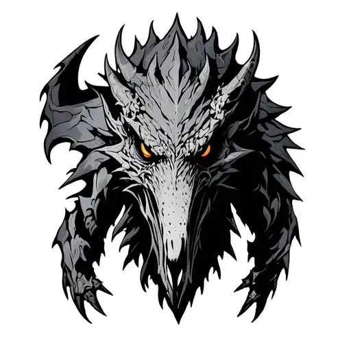 monster hunter cyber sigilism tattoo tattoo design idea