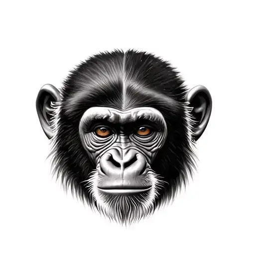 Face monkeys tattoo design idea
