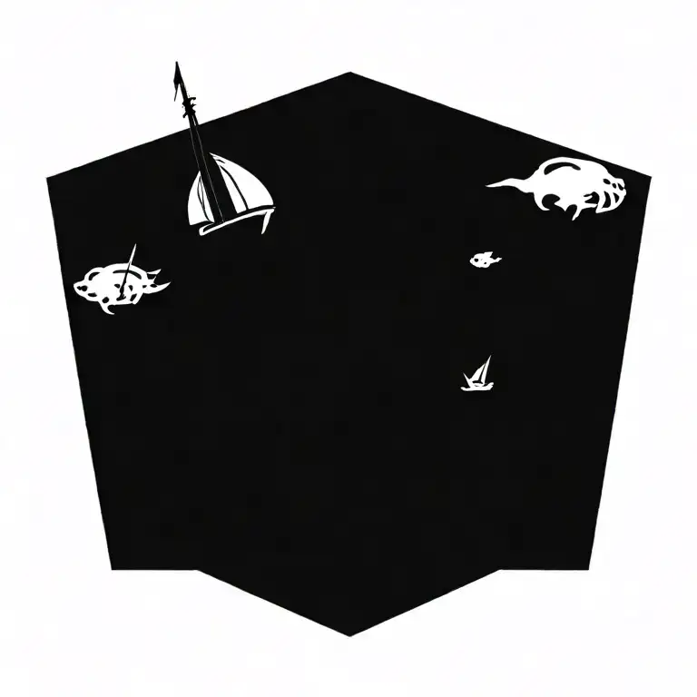 boat 18th century tattoo design idea