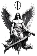 gabriel angel abrahamic tattoo design idea
