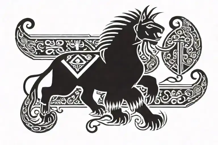 armband aztec warrior and patterns to go around forearm make it a perfect rectangle  tattoo design idea