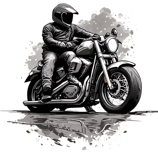 Motorbike father and son tattoo tattoo design idea