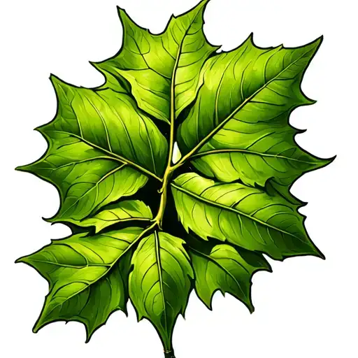 ivy leaf tattoo design idea