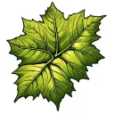 ivy leaf tattoo design idea
