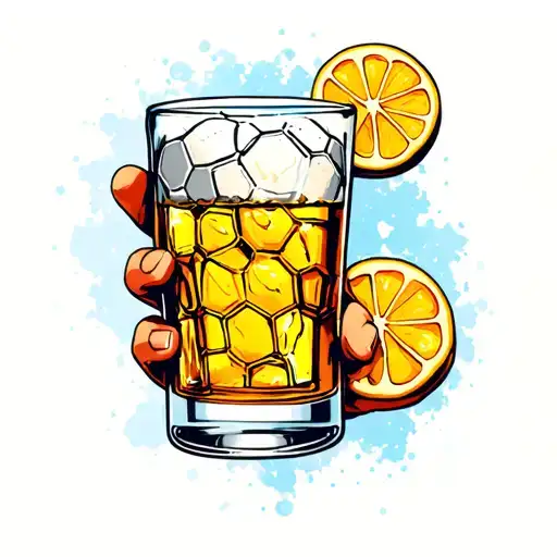 tattoo on the left hand Sports Alcohol Cartoons 2000-2010 tattoo design idea