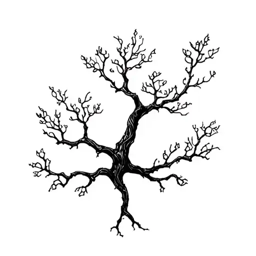 Poison tree growing tattoo design idea