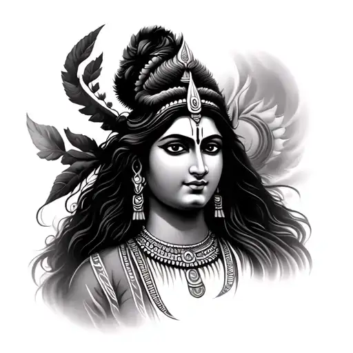Shiva Parvati tattoo design idea