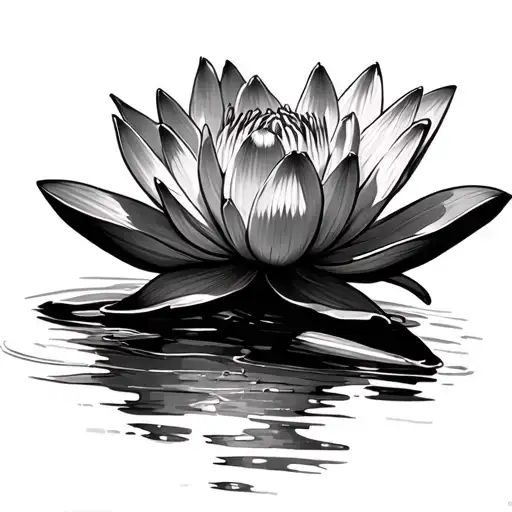 Water Lily And Daffodil tattoo design idea