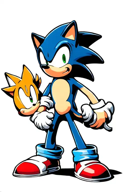 Sonic the hedgehog Tails and Knuckles tattoo design idea