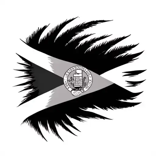saint lucia and suriname flag morphing tattoo design idea