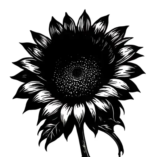 sunflower tattoo design idea