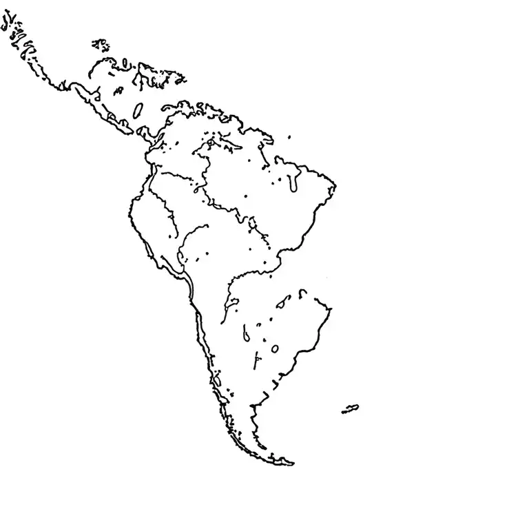 south america and 50th birthday tattoo design idea