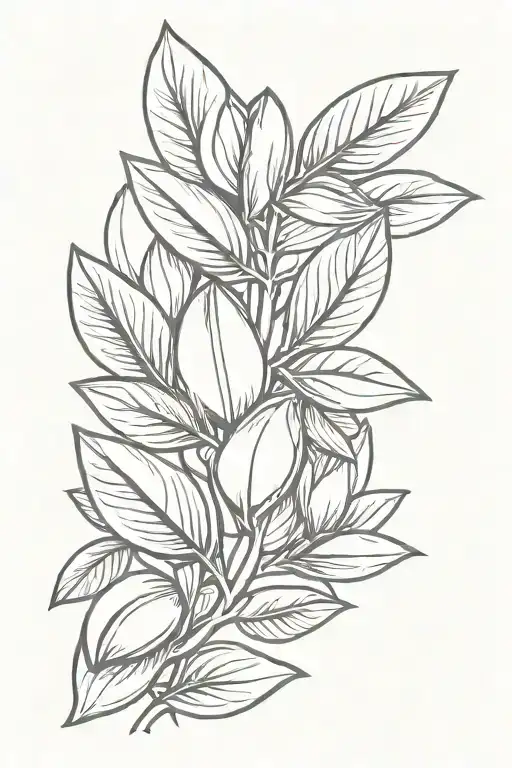 Almond design tattoo design idea