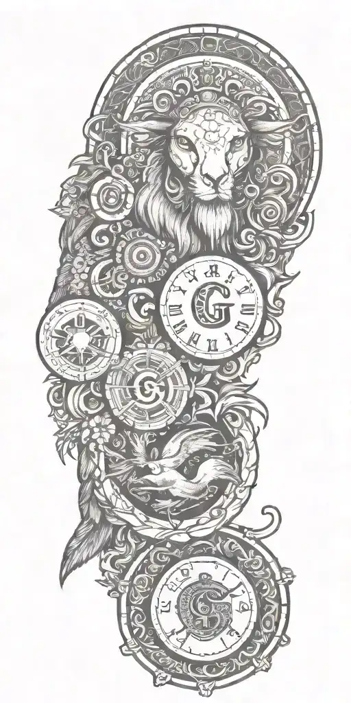 Add "ਜੱਟ", Add the letter G, Add Goat, Add Eagle  tattoo design idea