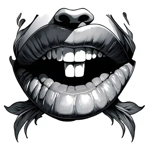 Throat tattoo design idea