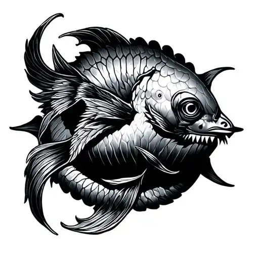 Libra Pisces tattoo design idea