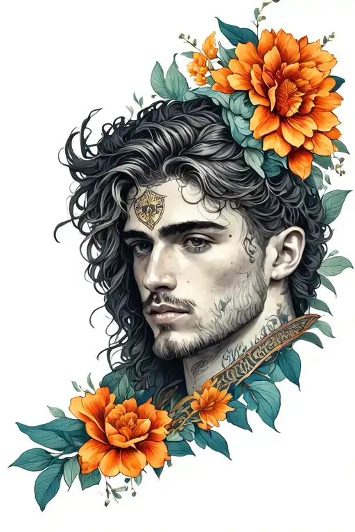 Virgo and Alpha Male cubics type tattoo design idea