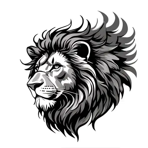 Lion of Judah (Jesus symbolism) Love, Joy, Peace, Patience, Kindness, Goodness, Faithfulness, Gentleness, Self-Control tattoo design idea