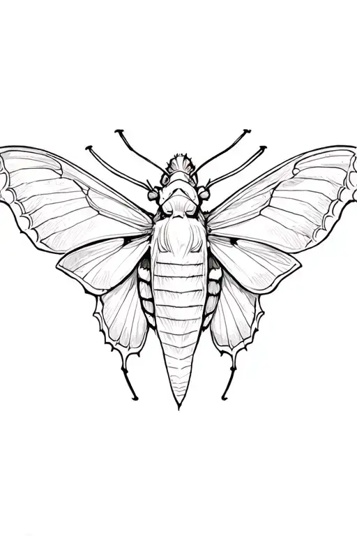 moth like a mask tattoo design idea